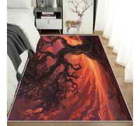 Genérico Alfombra Salon Árbol Muerto, Alfombras Antideslizante Lavable Atardecer Gótico, Adecuado para Alfombra de Franela de Cocina, Sala, Entrada de Estar 60 x 90 cm C15