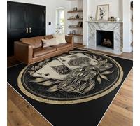 Genérico Alfombra Salon As de Espadas 120 x 120 cm, Alfombra Fichas Casino, Alfombras de Pelo Corto Suave Lavable Antideslizante para Dormitorio, Home Decoration P-&73
