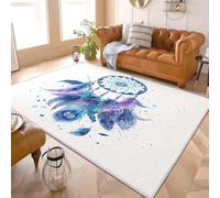 Genérico Alfombra Salón Dormitorio 60x90 cm SueñO AtrapasueñOs Tema Moderna Lavable y Antideslizante Pelo Corto de Alfombra Blanco Suave Esponjoso Sin Desprendimiento para Habitación Infantil