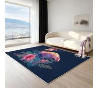 Genérico Alfombra salón Dormitorio baño Alta Resistencia - Alfombra Interior Exterior Duradera, Alfombra Antideslizante cómoda, Ilustración Sonriendo Loro, 60 X 180 cm, Rojo