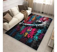Genérico Alfombra Salon Estatua de La Libertad 60x90 cm, Alfombra Arte Callejero Grafiti, Alfombras de Pelo Corto Suave Lavable Antideslizante para Dormitorio, Home Decoration P-&100