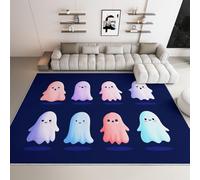 Genérico Alfombra Salón Fantasma Colorido de Dibujos Animados 80x150cm Alfombra área Lavable Antideslizante Suave, Alfombras Decorativa Impresión 3D Modernas para Dormitorio, Comedor, Cocina