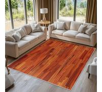 Genérico Alfombra Salon Grande 120x170 Tablero de Madera, Alfombras Tablón Madera Rústico, Alfombra Lavable Lavadora, Suave Franela Pelo Corto Antideslizante Tapetes H-15