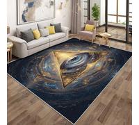 Genérico Alfombra Salon Grande 200x300 Ojo Que Todo Lo Ve, Alfombras Mal de Ojo, Alfombra Lavable Lavadora, Suave Franela Pelo Corto Antideslizante Tapetes H-3