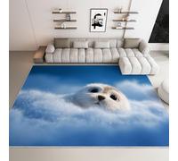 Genérico Alfombra Salon Moderna Cría de Foca 120x180cm Alfombra Lavable Antideslizante Suave, Alfombras para Salón Dormitorio Cuarto de Niños Decoracion Interiores
