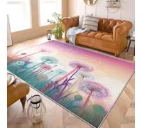 Genérico Alfombra Salon Moderna de Pelo Corto y Suave, Romance Diente de LeóN Planta Antideslizante Alfombras de Habitacion Lavable Antiincrustante, Rosa Tapete para Comedor Cocina 180x240 cm