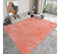 Genérico Alfombra Salon Moderno Minimalista Líneas, Antideslizante Alfombras Lavables En Lavadora para Dormitorio Comedor Cocina Exterior Recibidor Pelo Corto 80 X 150 Cm Polvo De Coral