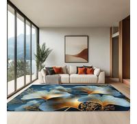Genérico Alfombra Salón Pelo Corto Suave - Alfombras Dormitorio Matrimonio Comedor Gran Alfombra Antideslizante Arte Hojas De Ginkgo Plantas, 80 x 150 cm