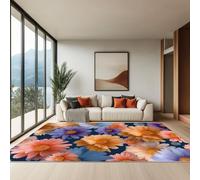 Genérico Alfombra Salón Pelo Corto Suave - Alfombras Dormitorio Matrimonio Comedor Gran Alfombra Antideslizante Linda Margarita Flor, 100 x 150 cm
