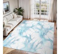 Genérico Alfombra Salon Rayo 240 x 340 cm, Alfombra Rayo Azul, Alfombras de Pelo Corto Suave Lavable Antideslizante para Dormitorio, Home Decoration P-&54