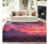 Genérico Alfombra Salon Romance Desierto Paisaje Puesta De Sol Colinas, Comedor Lavable Antideslizante Alfombra, Multicolor Alfombra Pelo Corto 90 x 150 cm para Dormitorio Cocina Hall Entrada Pasillo