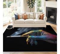 Genérico Alfombra Salon Surrealismo Grafiti Pintura Artesanía, Comedor Lavable Antideslizante Alfombra, Negro Alfombra Pelo Corto 50 x 80 cm para Dormitorio Cocina Hall Entrada Pasillo