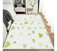 Genérico Alfombras Corazón Verde para Sala de Estar y Quarto, Alfombras Modern Minimalism Grandes de 160 X 230 cm, Lavables y Antideslizantes Tapete, Decoración del Hogar C14