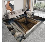 Genérico Alfombras de área Losas De Túnel Retro 160 x 230 cm Antideslizante Lavable Alfombra de área, Moqueta de Salón Modernas Pelo Corto Caqui, para Interior y decoración del hogar