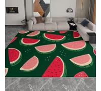 Genérico Alfombras de área Patrón Simple De Sandía 180 x 240 cm Antideslizante Lavable Alfombra de área, Moqueta de Salón Modernas Pelo Corto Verde Oscuro, para Interior y decoración del hogar