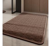 Genérico Alfombras de Bienvenida duraderas, al Aire Libre e Interiores, atrapadas sucias, Impermeables, súper absorbentes, entradas, al Aire Libre, Patios, pórticos, Grises (marrón, 50×80)