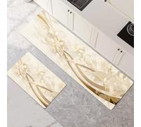 Genérico Alfombras de Cocina de 2 Piezas, Alfombra Cocina Lavable Antideslizante Súper Absorbente, Alfombra Baño Secado Rapido para Pasillo, Comedor, Entrada, Lavandería Arts 50x80cm+50x150cm 1-974