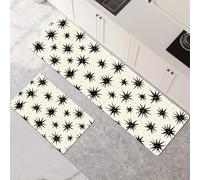 Genérico Alfombras de Cocina de 2 Piezas, Alfombra Cocina Lavable Antideslizante Súper Absorbente, Alfombra Baño Secado Rapido para Pasillo, Comedor, Entrada, Lavandería Stars 45x70cm+45x140cm 1-921