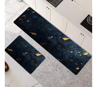 Genérico Alfombras de Cocina de 2 Piezas, Antideslizantes, Absorbentes y Lavables, Tapetes de Cocina Secado Rapido, Tapete Ink para Pasillo, Entrada, Hogar, Oficina, Lavandería 30x50cm+30x90cm 6-1179