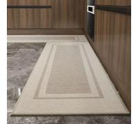 Genérico Alfombras de Cocina Tejidas Jacquard en Tres Tonos neutros, Alfombrillas Antideslizantes Lavables a máquina antifatiga Acolchadas for el Suelo(Brown,50x180cm)