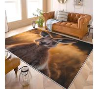Genérico Alfombras de Pelo Corto Franela Extrasuave 80x150 cm Canguro Lindo Animal Alfombra Antideslizante Lavable Sin Pelusas Impreso Marrón para Salón Dormitorio Manta Yoga de Juegos