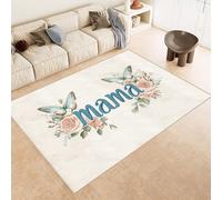Genérico alfombras de Salon 120x160cm Mamá Mariposa alfombras Salon Grandes Protector Suelo Microfibra Suave Lavable Antideslizante para Dormitorio salón Pasillo Acogedor EL1919