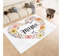 Genérico alfombras de Salon 180x240cm Mamá con Forma De Corazón De Flor alfombras Baratas Tapiz Decorativo Microfibra Suave Lavable Antideslizante para Dormitorio salón Pasillo Moderno EL1913