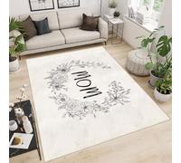 Genérico alfombras de Salon 60x120cm MAMÁ Alfombra niño Cubierta Suelo Microfibra Suave Transpirable Lavable Antideslizante para Dormitorio salón Pasillo EL2011