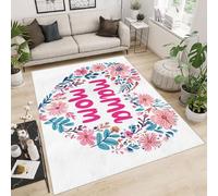 Genérico alfombras de Salon 80x150cm Mamá con Forma De Corazón De Flor Alfombra Salon Pelo Corto Esterilla Microfibra Transpirable Suave Lavable Antideslizante para Dormitorio salón Pasillo EL1953