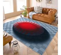 Genérico Alfombras Decorativa Low-Pile 80x150 cm Ilusiones Visuales GeometríA Alfombra Antideslizante Lavable Sin Pelusas Impreso Azul Extrasuave Franela para Salón Dormitorio Pasillo
