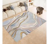 Genérico Alfombras Dormitorio Lavable 140x200 cm MáRmol Ola Moderno Impresión 3D Antideslizante Alfombra Línea Corta Tapetes para Sala Estar Salón Té Finca Rural Al Aire Libre (Reducción de Ruido)