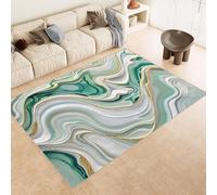 Genérico Alfombras Dormitorio Lavable 180x240 cm MáRmol Ola Moderno Impresión 3D Antideslizante Alfombra Línea Corta Tapetes para Sala Estar Salón Té Finca Rural Al Aire Libre (Reducción de Ruido)