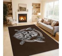 Genérico Alfombras Guerrero Vikingo para Sala de Estar y Quarto, Alfombras Mitología Nórdica Celta Grandes de 180 X 270 cm, Lavables y Antideslizantes Tapete, Decoración del Hogar C18