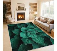 Genérico Alfombras Hoja de Planta para Sala de Estar y Quarto, Alfombras Hojas Botánicas Tropicales Grandes de 160x230 cm, Lavables y Antideslizantes Tapete, Decoración del Hogar C23