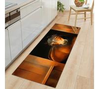 Genérico Alfombras Largas 50 x 140 cm para Pasillo, Alfombra Estrecha Antideslizante Animal Puerta de Madera Caballos - Lavable Pintura Al Óleo Vintage para Escaleras Cocina Entrada y Corredor