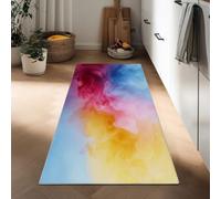 Genérico Alfombras largas para Pasillo 50 x 140 cm, Alfombra Estrecha Antideslizante Estilo soñador Abstracto Arte Colorido Humo Lavable para escaleras Cocina Entrada y Corredor