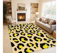 Genérico Alfombras Leopardo Amarillo para Sala de Estar y Quarto, Alfombras Estampado de Guepardo Grandes de 120x160 cm, Lavables y Antideslizantes Tapete, Decoración del Hogar C22