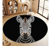 Genérico Alfombras para Sala de Estar Alfombra Ultra Suave y Esponjosa Alfombras Peludas Que no se Desprenden Cebra Fauna Alfombras Modernas para Interiores, Negro 200cm