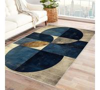 Genérico Alfombras Patrón geométrico Entrada Lavables a máquina con Base Antideslizante, para Entrada, Cocina, baño y lavandería. Resistentes y de Pelo Corto（Azul-150x210cm
