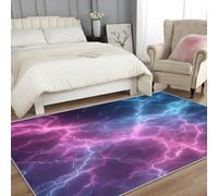 Genérico Alfombras Rayo Púrpura para Sala de Estar y Quarto, Alfombras Trueno Arte Moderno Grandes de 160 X 230 cm, Lavables y Antideslizantes Tapete, Decoración del Hogar C16