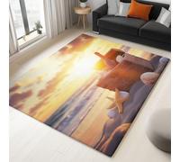 Genérico Alfombras Salón Lavable Conchas De Playa Al Atardecer 180x240cm Alfombra Impresión 3D Modern, Alfombras Habitación Suave Antideslizante para Dormitorio Comedor Kinderzimmer