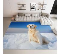 Genérico Alfombras Salón Lavable Golden Retriever 120x180cm Alfombra Impresión 3D Modern, Alfombras Habitación Suave Antideslizante para Dormitorio Comedor Kinderzimmer