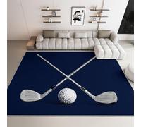 Genérico Alfombras Salón Lavable Palos de Golf Azules 80x150cm Alfombra Impresión 3D Modern, Alfombras Habitación Suave Antideslizante para Dormitorio Comedor Kinderzimmer