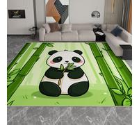 Genérico Alfombras Salon Lindo Panda Comiendo Bambú 160 x 230 cm Alfombra de área Moqueta de Salón Modernas Antideslizante Pelo Corto y Lavables Verde, para Habitacion Comedor Dormitorio