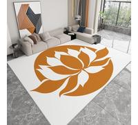 Genérico Alfombras Salon Logotipo De Loto Simple 160 x 230 cm Alfombra de área Moqueta de Salón Modernas Antideslizante Pelo Corto y Lavables Color Naranja, para Habitacion Comedor Dormitorio