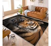 Genérico Alfombras Salon Moderna 60x90 cm Animales Tigre Primer Plano Suave Alfombra de Habitacion Antideslizante Lavables Apta para Mascotas Antiincrustante MarróN Tapete Sala para Sala Baño