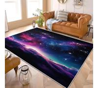 Genérico Alfombras Salon Moderna 60x90 cm Cielo Estrellado EnsueñO VíA LáCtea Estrellas Suave Alfombra de Habitacion Antideslizante Lavables Apta para Mascotas PúRpura Tapete Sala para Sala Baño