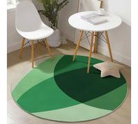 Genérico Alfombras Salon Redondas Multicolor, Impresión Minimalismo Abstracción Geometría Curvas Alfombras -Antideslizante Suave para Dormitorio Comedor Sala de Estar Diámetro 160 cm