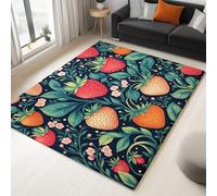 Genérico Alfombras Salón Vides De Fresa En Flor 60x120 cm Alfombra Pelo Corto Lavable Moderna, Alfombras de Habitacion Antideslizante Alfombras Dormitorio Tapetes