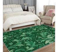 Genérico Alfombras William Morris para Sala de Estar y Quarto, Alfombras Hojas Verde Vintage Grandes de 100 X 120 cm, Lavables y Antideslizantes Tapete, Decoración del Hogar C16